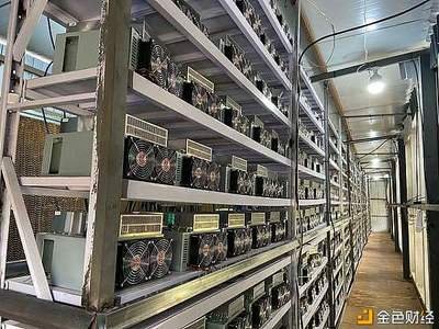 A high-tech cryptocurrency mining farm in Singapore with rows of mining machines