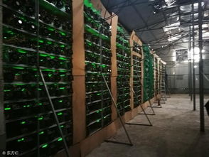 Close-up of a high-performance Bitcoin mining rig operational in a mining farm