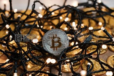 A vibrant illustration of Bitcoin mining operations powered by renewable energy sources