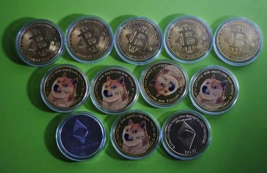 A vibrant image of Dogecoin mining rigs in action, symbolizing the community's enthusiastic drive